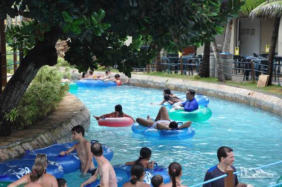 O sempre movimentado Beach Park, em Fortaleza, capital do Ceará